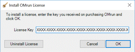 OMrun license window