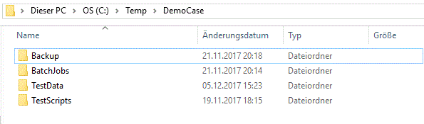 OMrun test project path