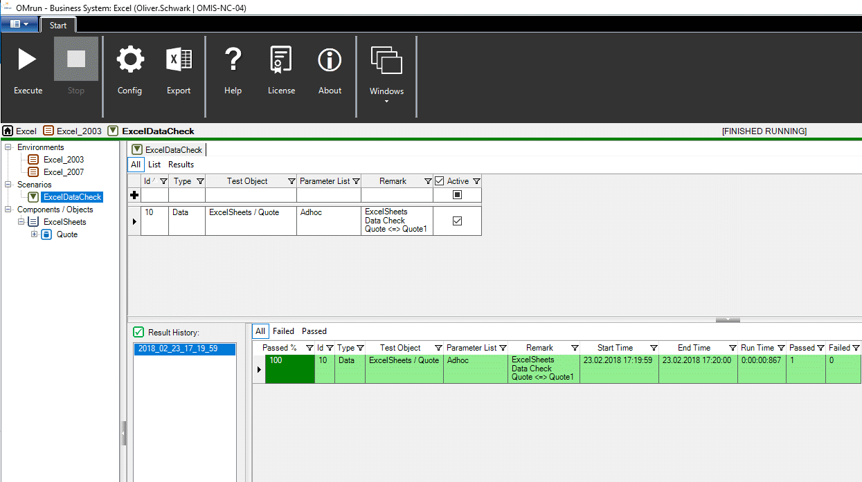 OMrun example business system