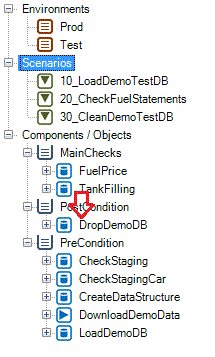 OMrun test data object - drag & drop